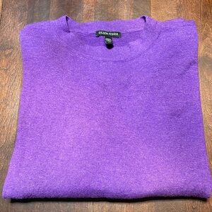 Eileen Fisher Purple Eggplant Sweater size Large